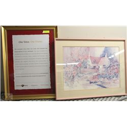 PAIR OF FRAMED PICTURES