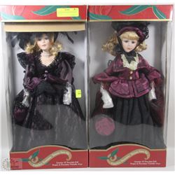 TIMELESS TREASURES PORCELAIN DOLL X 2