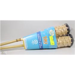 PAIR OF TIKI GARDEN TORCHES