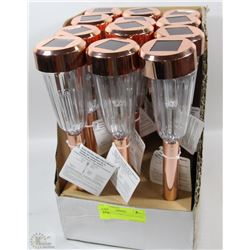 12 COPPER COLORED SOLAR LIGHTS