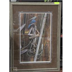 "ON THE OLD BARN" BY CAL BRENDERS (1989) SIGNED