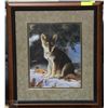 Image 1 : WOLF PUP FRAMED PRINT BY BOB TRAVERS #328/500