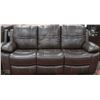 Image 2 : NEW ROCKFORD BROWN LEATHERETTE RECLINING SOFA