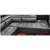 Image 3 : NEW BLACK LEATHERETTE LARGE LIFT BACK SECTIONAL