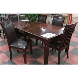 NEW CHERRYWOOD TABLE WITH LEAF , 2 ARMCHAIRS AND