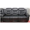 Image 2 : NEW BLACK LEATHERETTE RECLINING DELUXE SECTIONAL