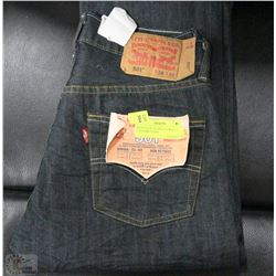 MENS LEVIS 501 28X32 STRAIGHT LEG DARK JEANS