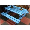 Image 1 : NEW BLUE WOODEN KIDS PICNIC TABLE