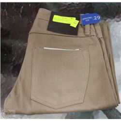 MENS UNBRANDED UB307 29X34 BEIGE STRAIGHT FIT JEAN