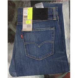 MENS LEVIS 508 31X32 REG TAPERED MED BLUE JEANS