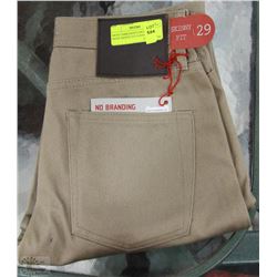 MENS UNBRANDED UB107 29X34 BEIGE SKINNY FIT JEANS