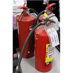 3 LARGE FULLY CHARGED FIRE EXTINGUISHERS