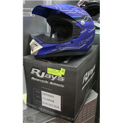 RJAYS MOTORCYCLE HELMET YOUTH- LARGE (BLUE)