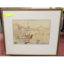 ESTATE FRAMED SAILBOAT PICTURE