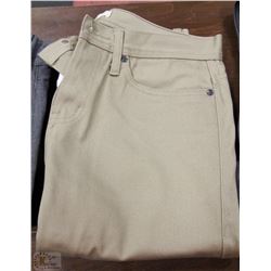 MENS UNBRANDED UB207 30X34 BEIGE TAPERED FIT JEAN