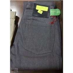 MENS UNBRANDED UB206 28X34 GREY TAPERED FIT JEAN