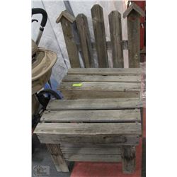 PAIR OF WOOD BENCHES