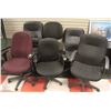 Image 1 : 6 ASSORTED HYDRAULIC LIFT OFFICE CHAIRS