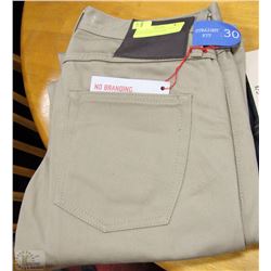 MENS UNBRANDED UB307 30X34 BEIGE STRAIGHT FIT JEAN