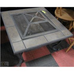FIREPIT 34"L X34"W X 18.5"D WITH SLATE TILE DECOR