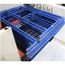 12 PCS 5'X5' PIPE SCAFFOLDING AND 2PC 3'X5'