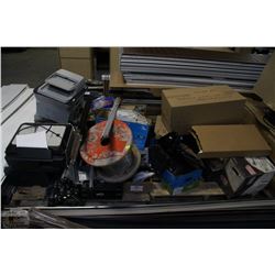 TWO PALLETS W/ PRINTERS/MONITORS/CORDS/CABLES ETC
