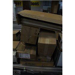 PALLET OF GARAGE DOOR ACCESSORIES, DOOR SEALS ETC