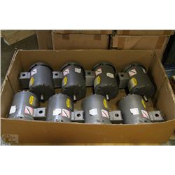 EIGHT 1HP BALDOR INDUSTRIAL MOTOR 230V