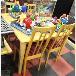 PINE TABLE AND 4 CHAIRS 44"X44"X30"HIGH