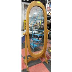 VINTAGE WOODEN  WARDROBE MIRROR