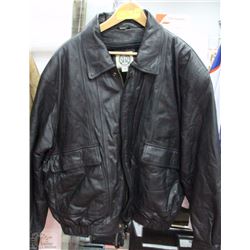 BLACK R&R LEATHER JACKET W/REMOVEABLE