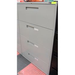 4 DRAWER GLOBAL DOUBLE WIDE FILING CABINET