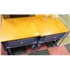Image 1 : TWO SOLID WOOD END TABLES/NIGHT STANDS W/ DRAWERS