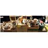 Image 1 : 4 FLATS OF ASSORTED FIGURINES INCL PIGGIE TEA POT