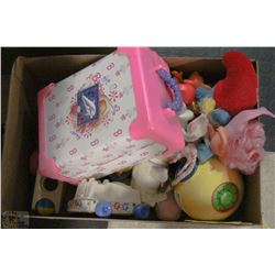 BOX OF VINTAGE TOYS INCLUDING 1970'S & 1980'S