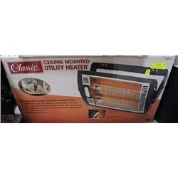 CLASSIC CEILING MOUNTED UTILITY HEATER IN BOX