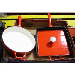 LAGOSTINA GOURMAND 10.5" CAST IRON SKILLET AND