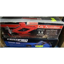 NEW MOTOMASTER CERTIFIED 1-1/2 TON CAR JACK X2