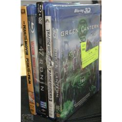 BUNDLE OF 5 BLURAY MOVIES INCLUDING 3D THE GREEN