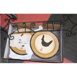 DECORATIVE WALL STAND + 2 COLLECTOR PLATES