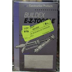 3 BOXES OF BUILDEX EZ TOGGLES (150 TOTAL)