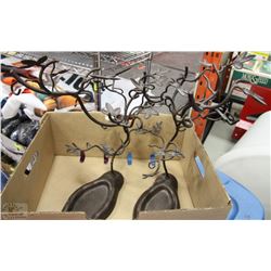 2 DECORATIVE METAL STANDS