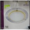 Image 1 : DESIGNER STYLE GLOBE FLUSH MOUNT LIGHT FIXTURE