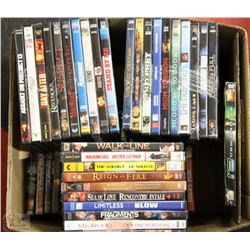 5 BUNDLES OF 10 DVD'S ASS'T MOVIES & 2 UNOPENED