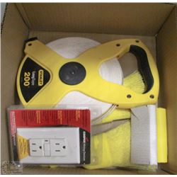 FLAT WITH STANLEY LONG TAPE 200M,SHOCK CENTRAL