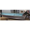 Image 1 : 12FT ALUMINUM BOAT WITH 6HP JOHNSON OUTBOARD AND PADDLES