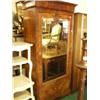 Image 1 : 19c burr walnut armoire with mirrored door…