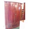 Image 1 : Mahogany bow fronted wardrobe with fielded…