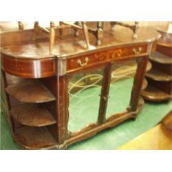 Pair of serpentine fronted inlaid chiffoni…