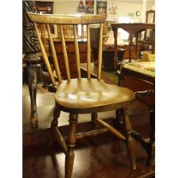 Small child's stick back chair plus oak st…